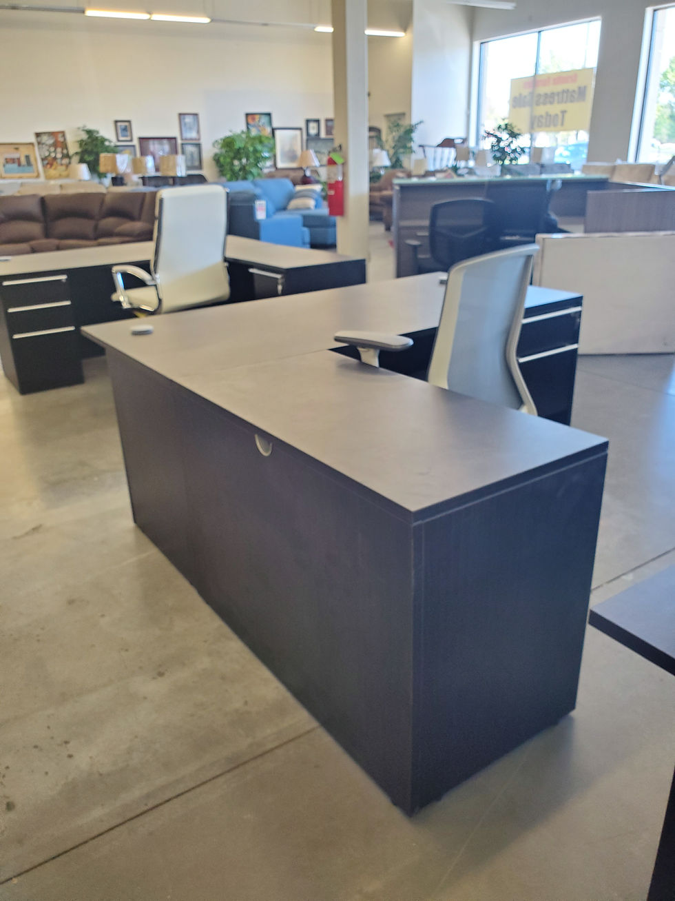 Thumbnail: USED Cherryman Verde L-Shape Desk