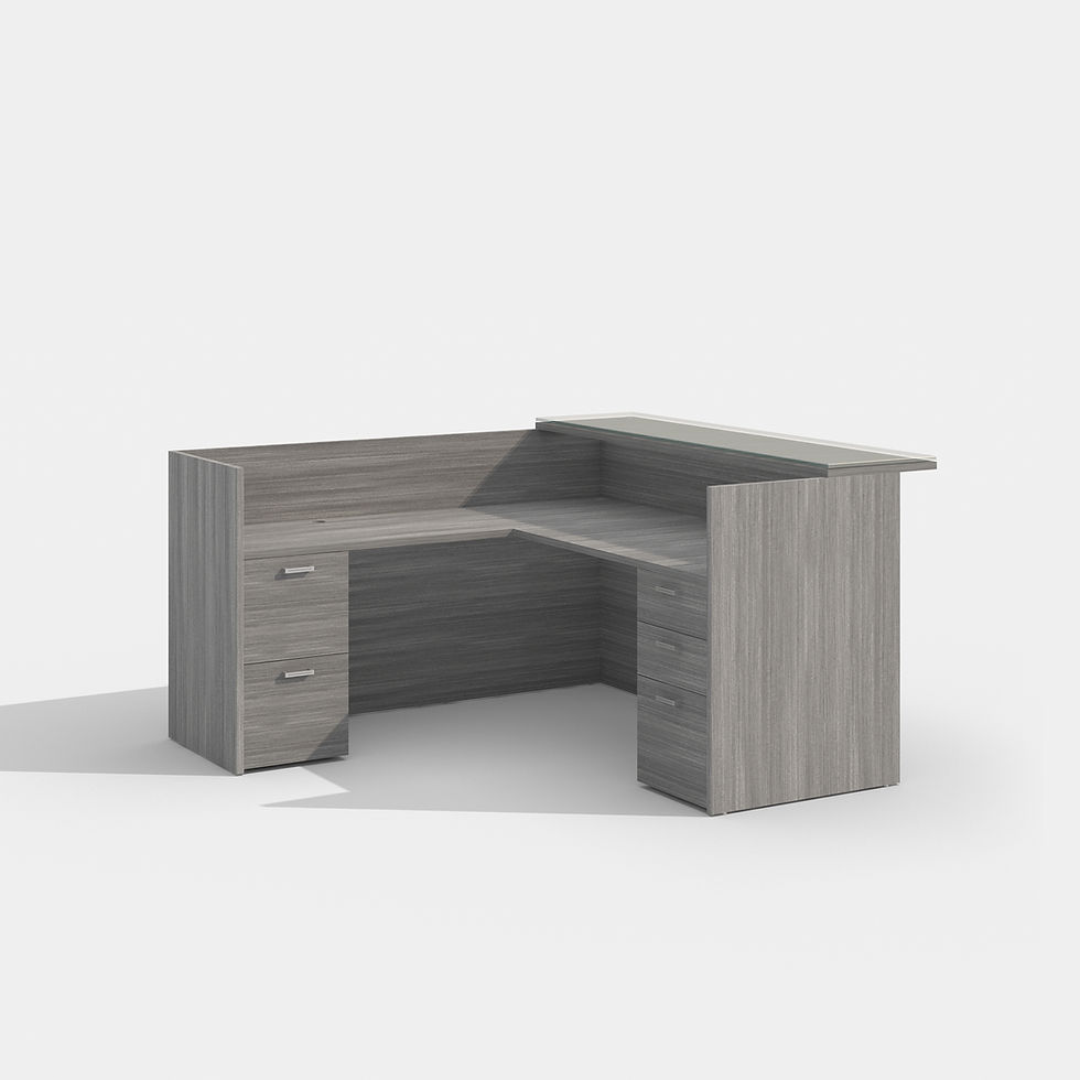 Reception Desk with Glass Top