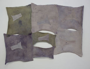 plant dye, sweat, used clothing, Jessica Brouder, assemblage