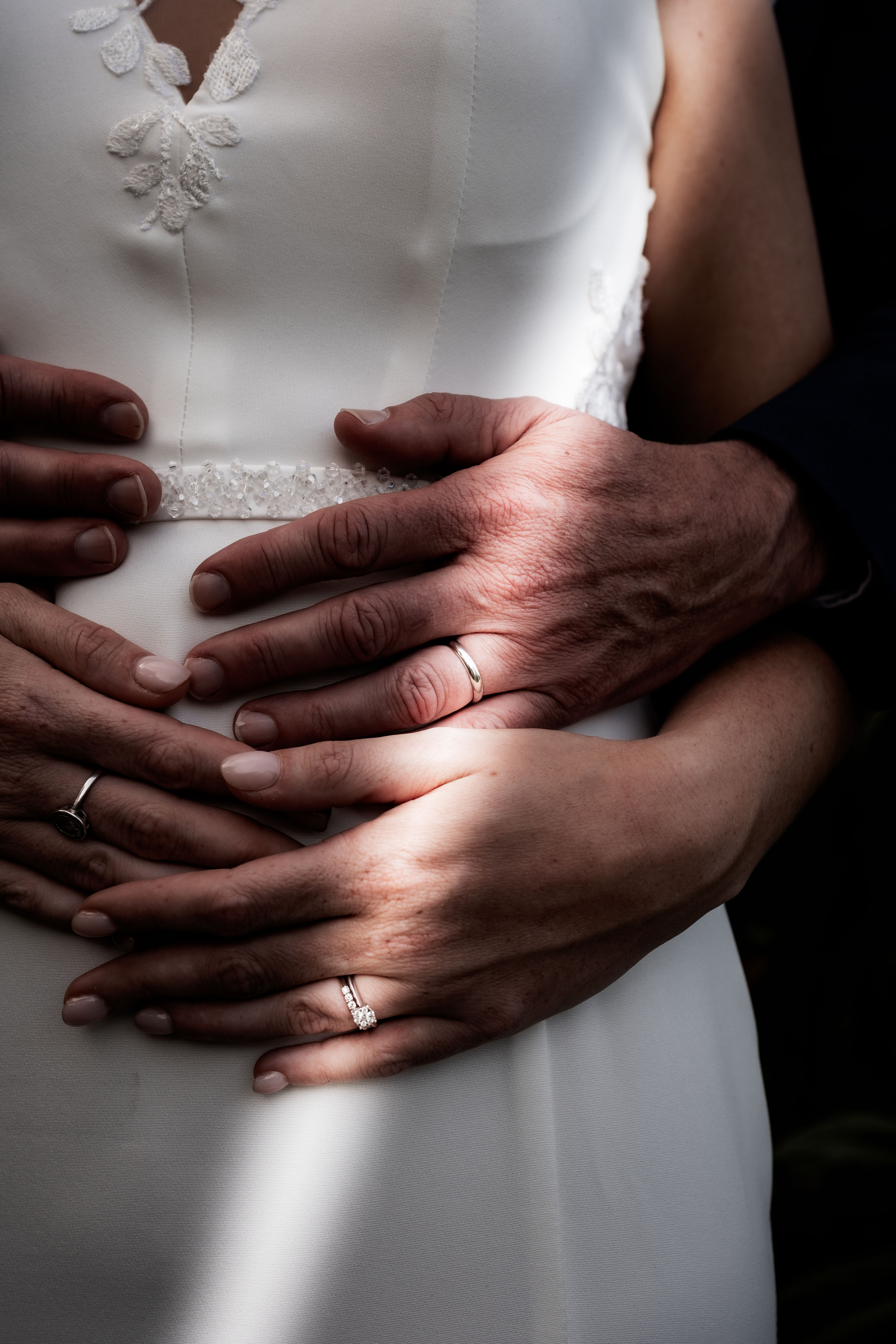 Détail d’un mariage photographié en reportage