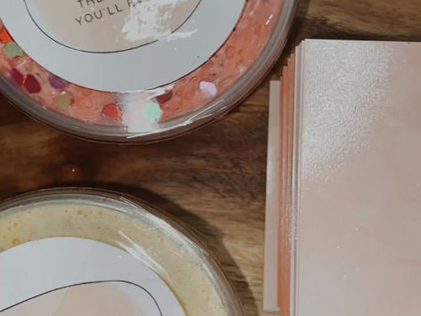 A close up to our personalised stickers and cards