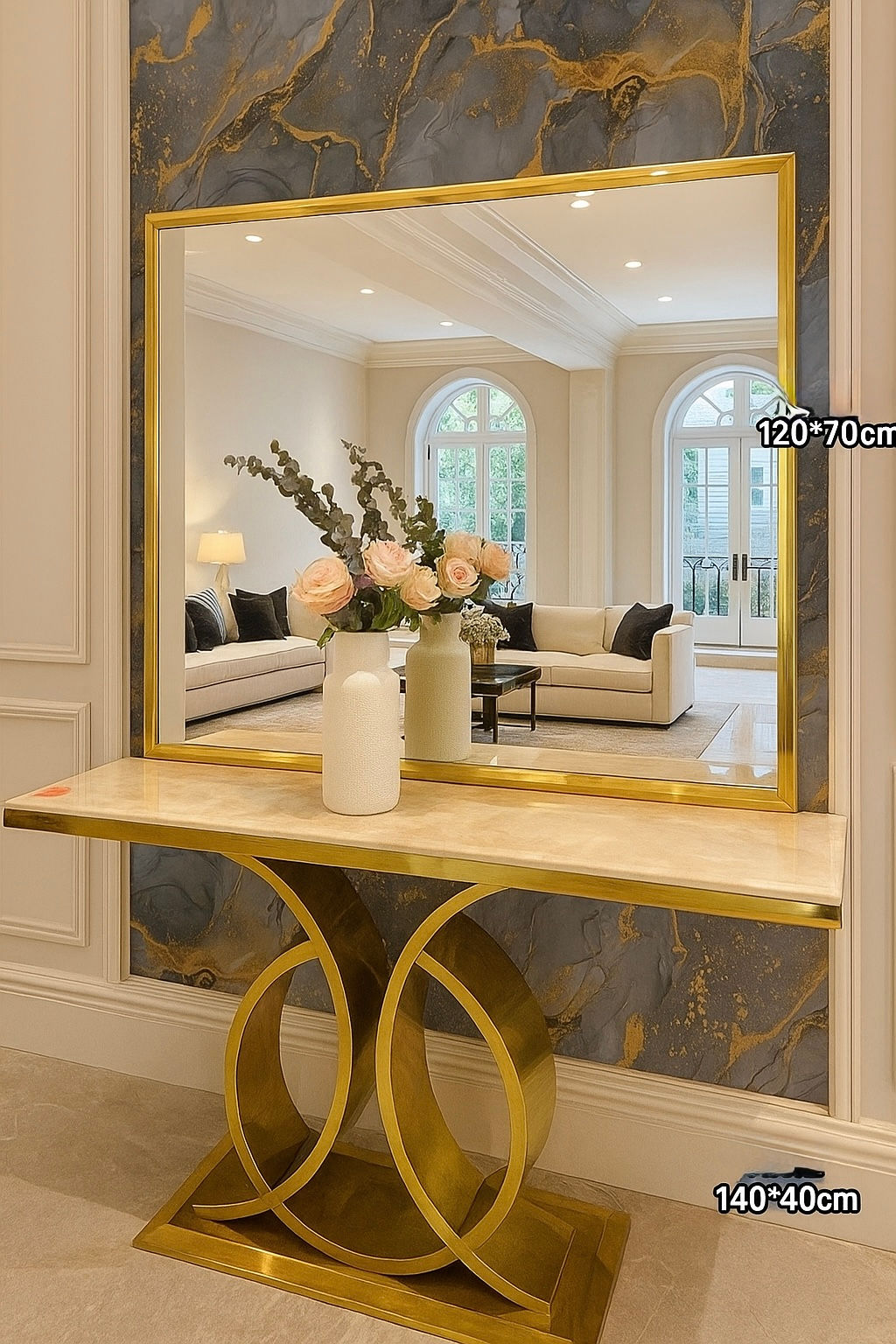 Anya Console Table and Mirror Set