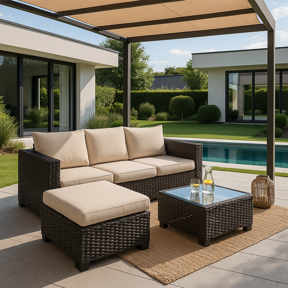 Thumbnail: Solaro 3pc Patio Lounge Set