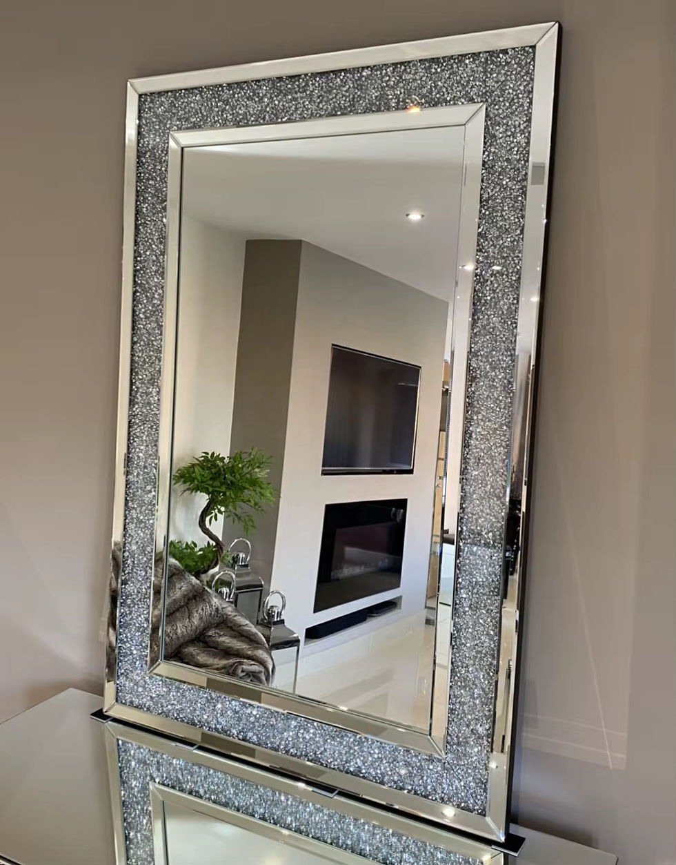 Thumbnail: Diamond Wall Mirror - Silver