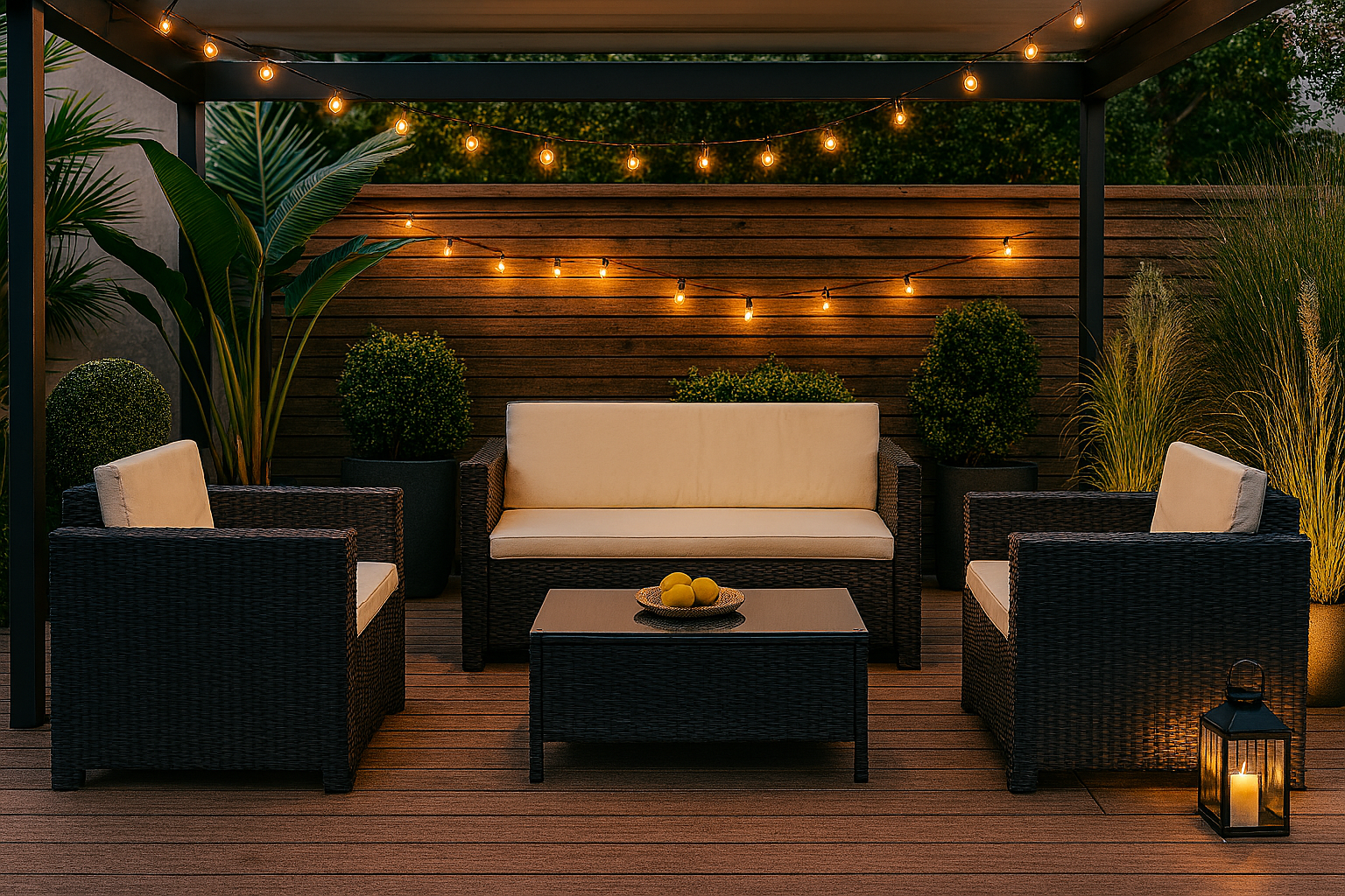 Reck 4pc Couch Patio Set