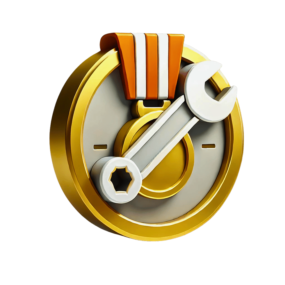 Goldmedaille als Symbol für höchste Qualität bei Renovierungsarbeiten