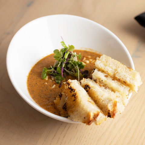 Charred Hot House Tomato Soup at Eno Vino Downtown