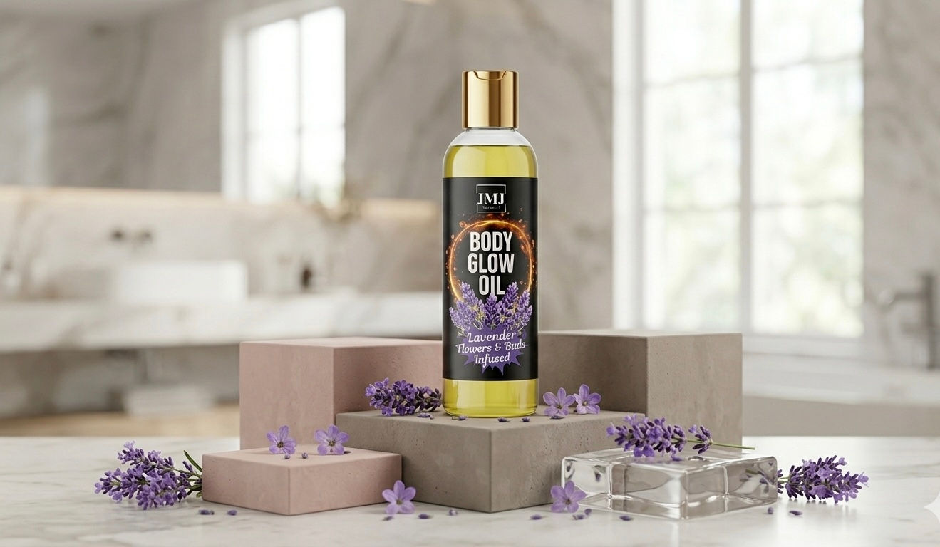 Body Glow Oil-- Lavender 7oz/200 ml