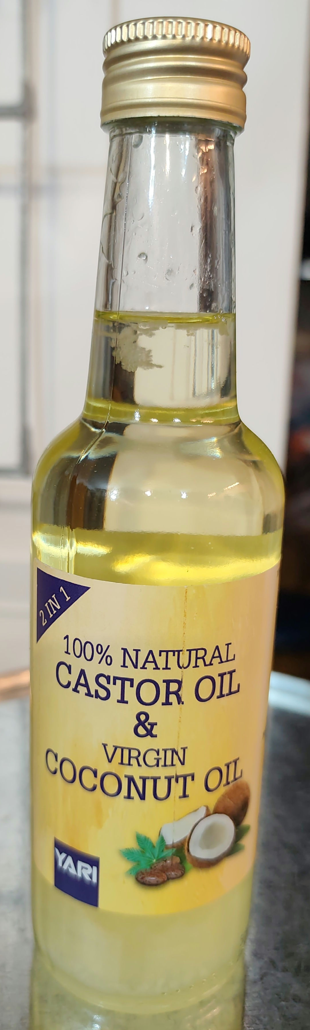 Yari  100 % Natural  Castor   and Virgin Coconut Oil 250ml