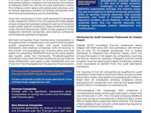 NEW AUDIT EXEMPTIONS BY 2027 – SAVING UP TO RM3M (USD640K) IN COMPLIANCE COSTS