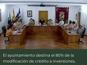 EL AYUNTAMIENTO DE LA FRONTERA DESTINA EL 80% DE LA MODIFICACIÓN DE CRÉDITO A INVERSIONES