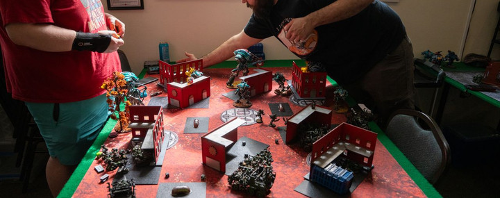 Westside Comic Con tabletop board game and players