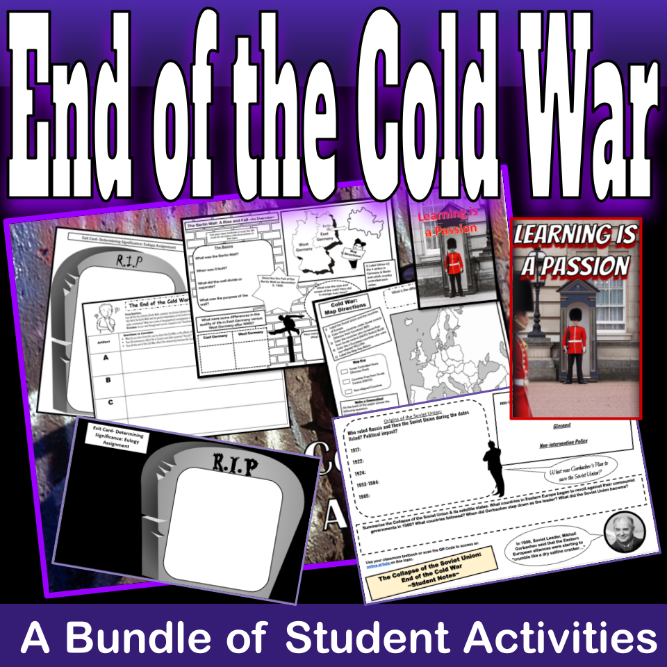 U.S. History | Fall of Berlin Wall | End of the Cold War | Activity Bundle