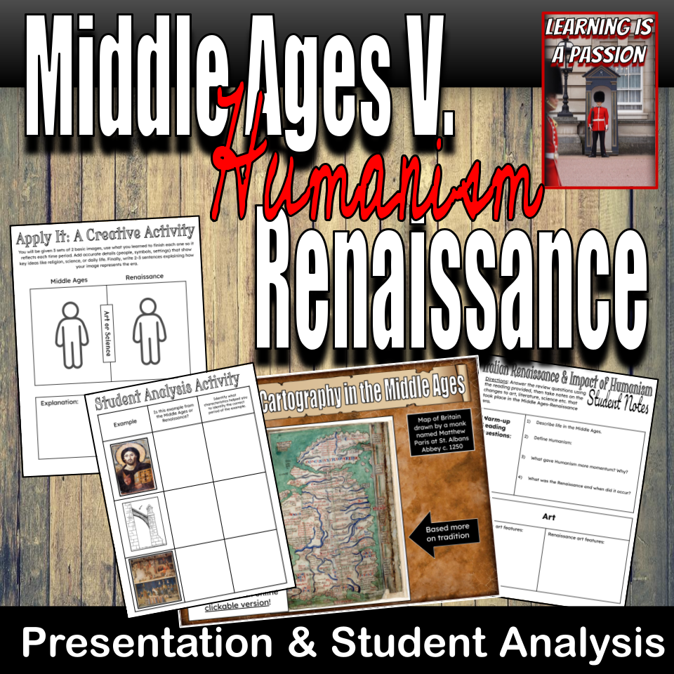 World History | Middle Ages V. Renaissance | Humanism | Art, Literature, Science