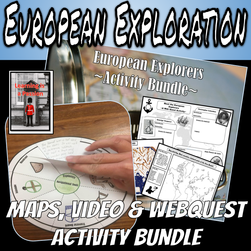 World History | European Exploration | Columbus, Pizzaro & More | 7 Activities