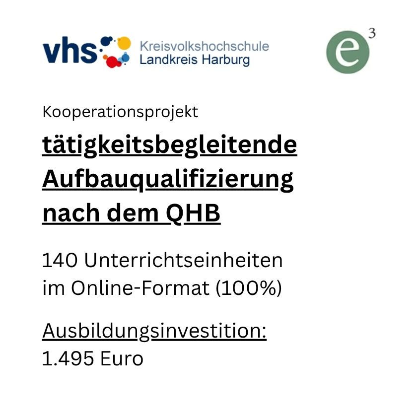 Qualifizierung für Kindertagespflegepersonen (140 UE) und pädagogische Fachkräfte (80 UE)