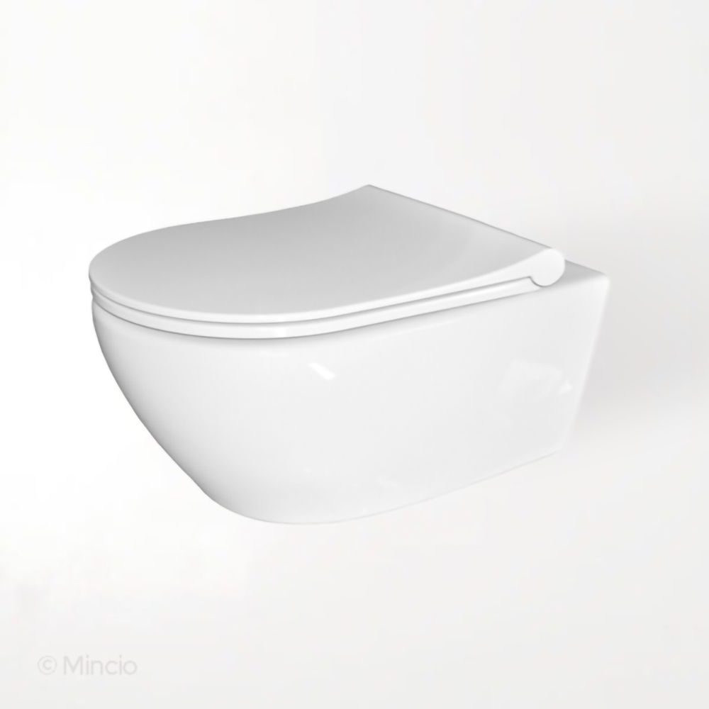 Wandcloset Sanicare Rondo, randloos model incl. slim softclose quick release