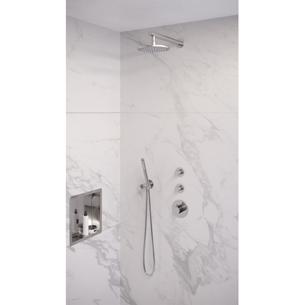 Brauer Inbouwset 1 Thermostatische Regendouche Ø200 Chrome Edition