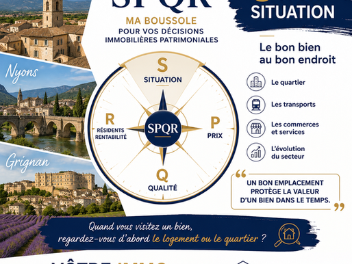 Méthode SPQR VÔTRE.IMMO – S comme Situation – immobilier à Valréas, Nyons et Grignan