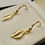 Thumbnail: Genuine SOLID 9ct YELLOW GOLD Elegant Designer Dangle Earrings