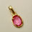 Thumbnail: 8x6mm Genuine SOLID 9K 9ct YELLOW GOLD October Birthstone Tourmaline Pendant