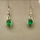 Thumbnail: 7x5mm Genuine Solid Sterling Silver Emerald May Birthstone Dangle Drop Earrings