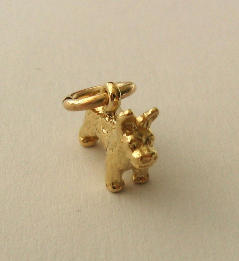Thumbnail: GENUINE SOLID 9ct YELLOW GOLD 3D DOG ANIMAL CHARM/PENDANT GIFT
