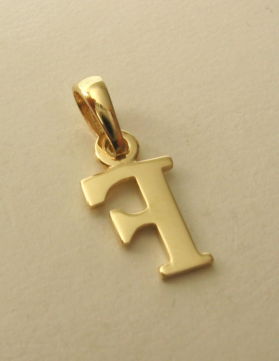 Thumbnail: Genuine SOLID 9K 9ct YELLOW GOLD 3D Initial F Letter Pendant