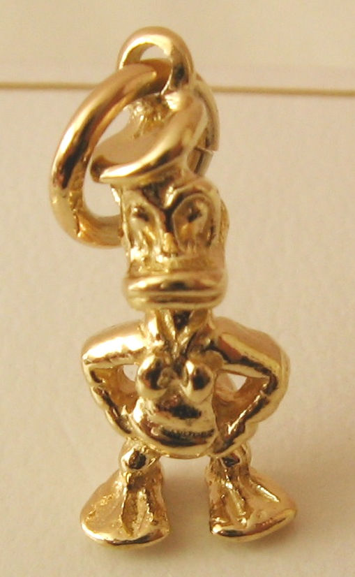 Thumbnail: GENUINE SOLID 9ct 9K Yellow Gold 3D DONALD DUCK DISNEY ANIMAL Charm Pendant