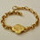 Thumbnail: Genuine SOLID 9K 9ct YELLOW GOLD Oval belcher Bracelet with Albert Clasp