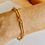 Thumbnail: Genuine SOLID 9ct Yellow GOLD Trombone Link Albert Bracelet with Clasp