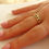 Thumbnail: GENUINE SOLID 9K 9ct YELLOW GOLD NATURAL SAPPHIRE GYPSY ANNIVERSARY RING