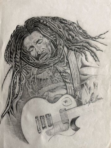 Bob Marley with a Guitar 
