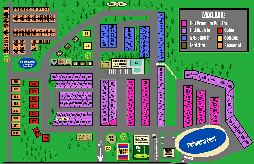 Stoney Creek RV Resort Site Map