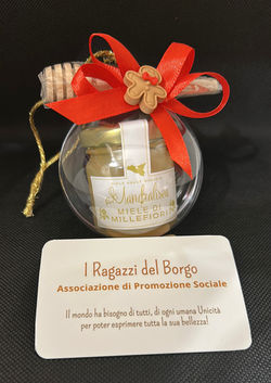 MIELE 50GR IN SFERA TRASPARENTE CON SPARGI MIELE