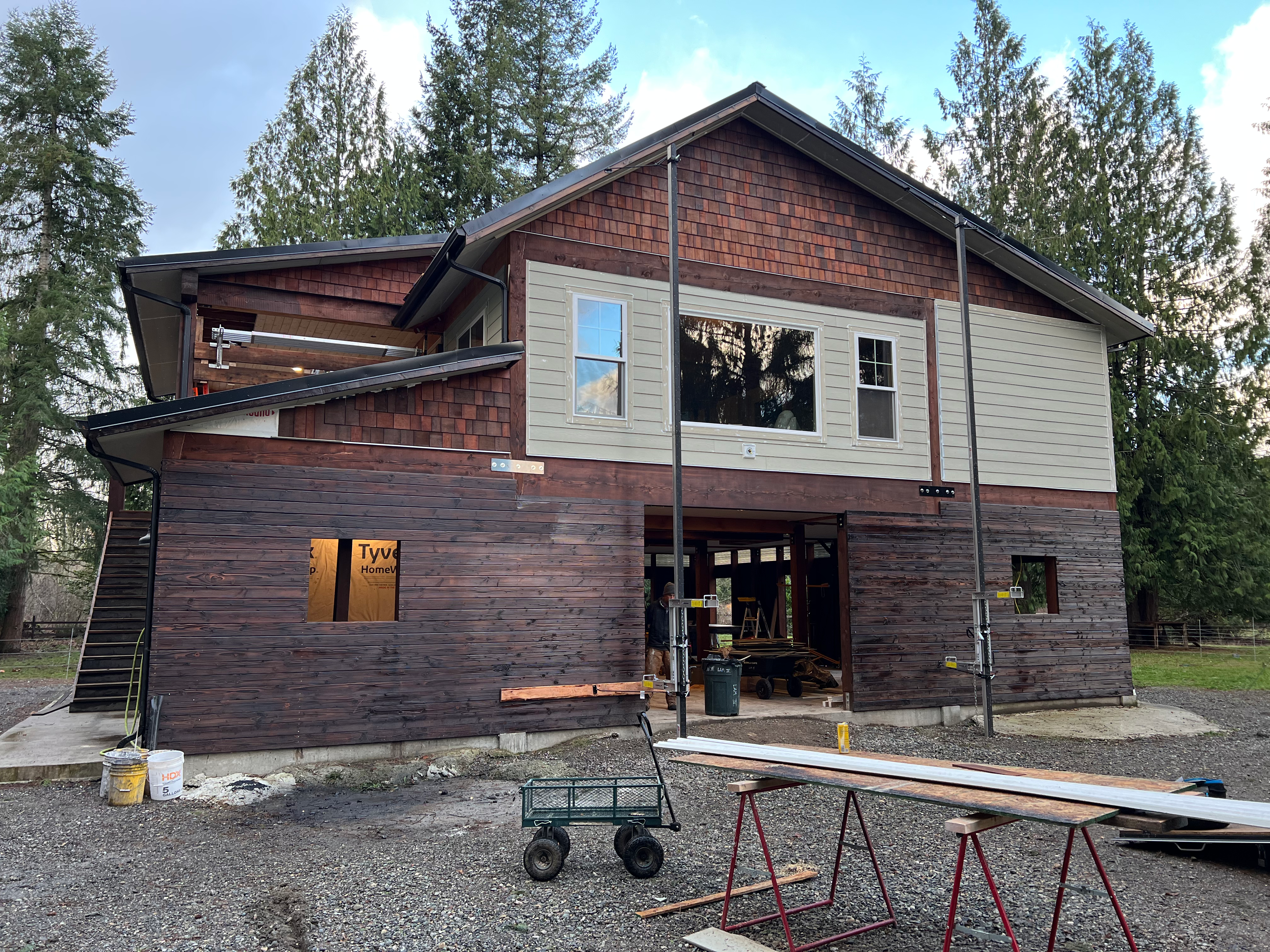 Exterior construction project