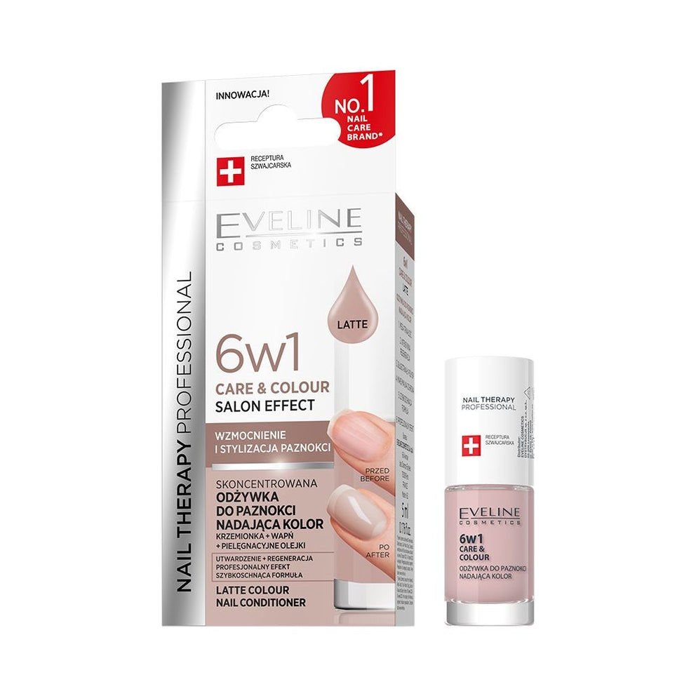 3Pcs Nail Therapy Professional Nail colored conditioner 6in1 LATTE 5ML