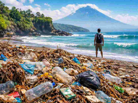 Plastic on Bali beach