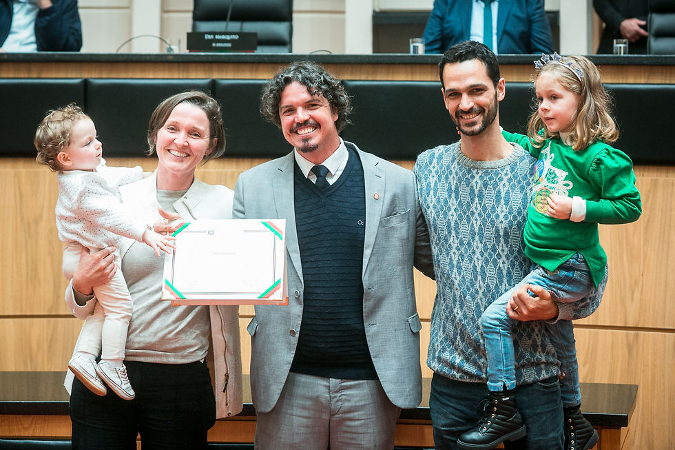 Tânea e filha, Dep. Marquito, Vitor e filha