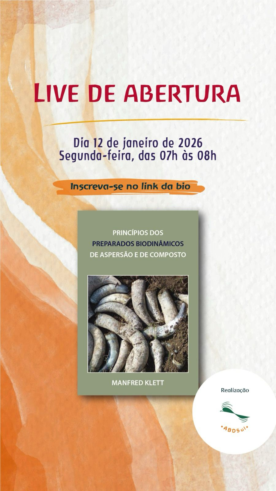 🌿 ABDSul Lança Grupo de Leitura do Livro de Manfred Klett — Uma Jornada pela Biodinâmica