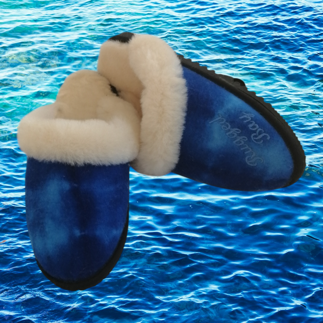 Blue Tie dyed Merino Wool