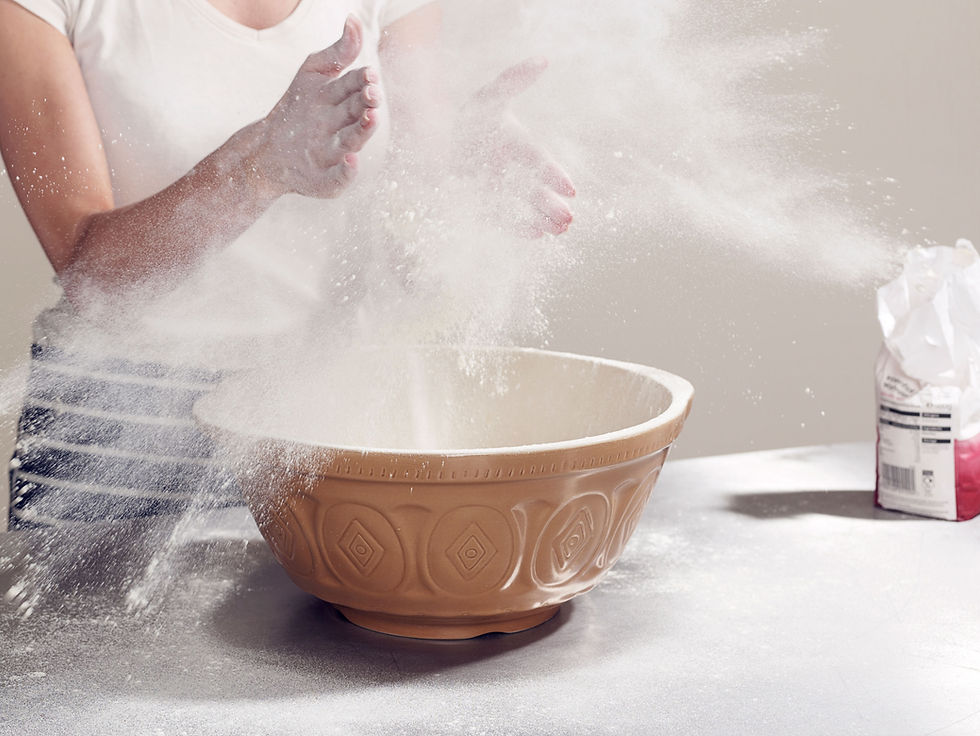 Hands Dusting Flour