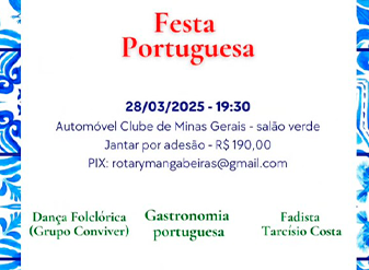 Câmara Portuguesa de Minas Gerais correaliza Festa Portuguesa em Belo Horizonte, hoje dia 28