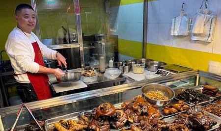 Slager op de markt
