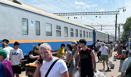 Mee met de trein in Kazachstan