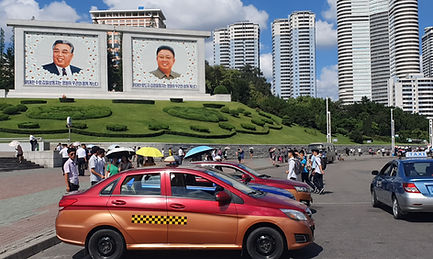 Straatbeeld in Pyongyang