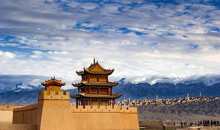 Chinese Muur bij Jiayuguan