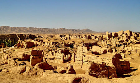 Ruïnes van Jiaohe bij Turpan