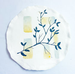 aquarela na cerâmica