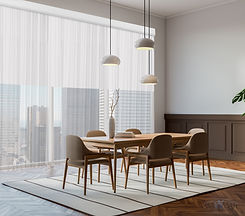 Stores Eleganza Opera M à cassette – habillage luxueux par Émilie Boutin Décoratrice